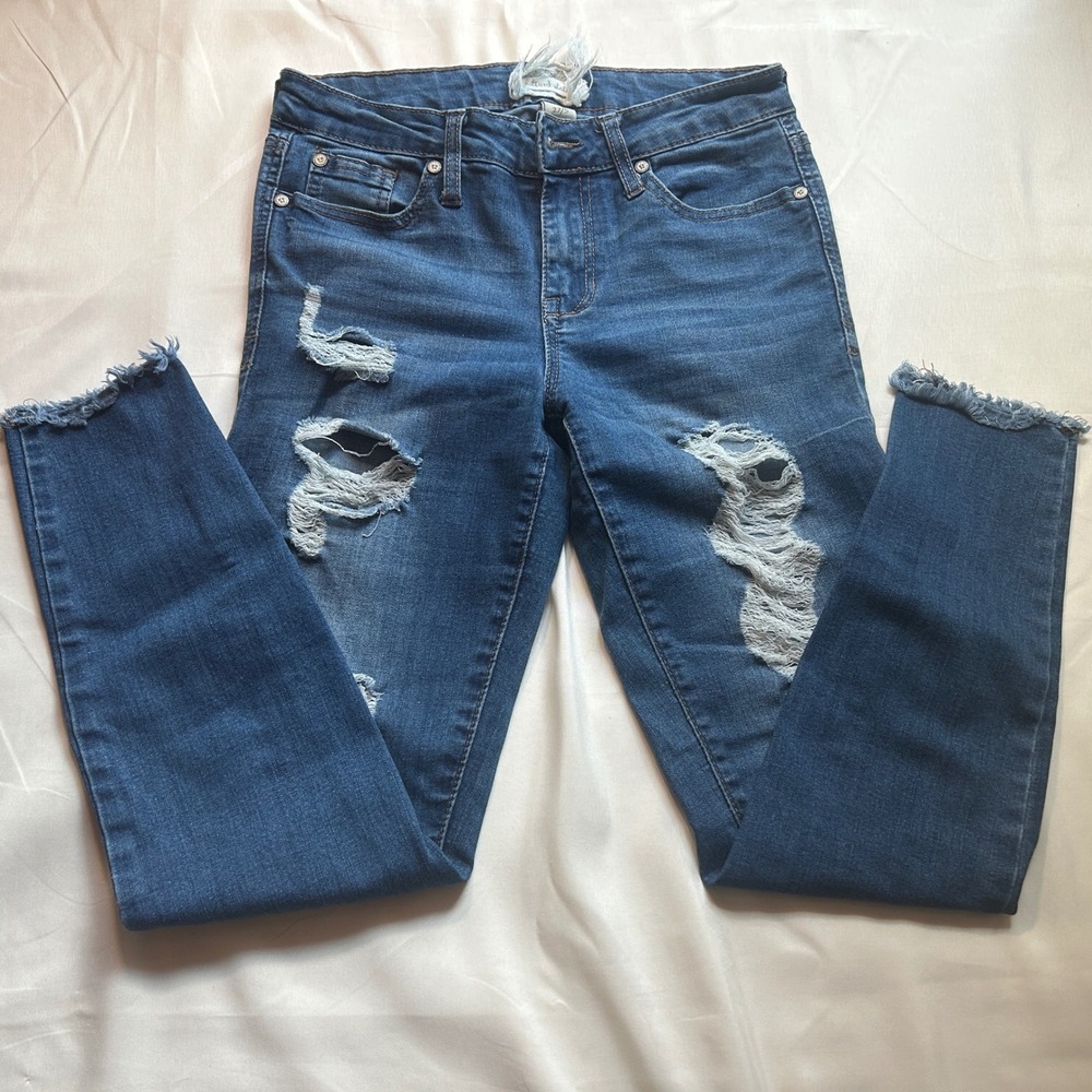Altard State Distressed Frayed Hem Skinny Jeans‎ Size 27/5 Ripped Denim